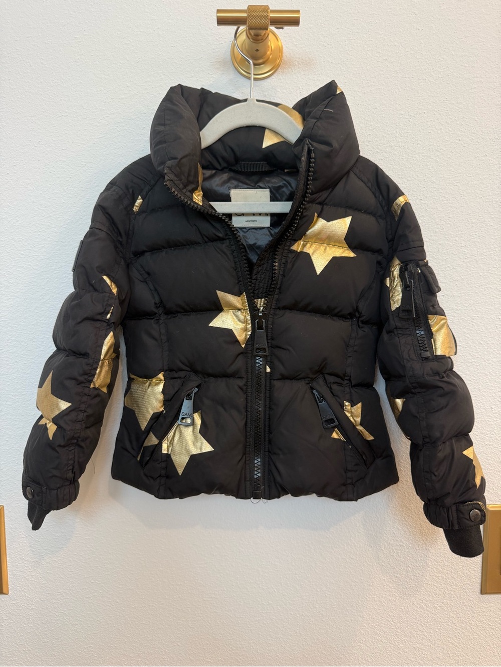 SAM. Girls Black Puffer Jacket size 2